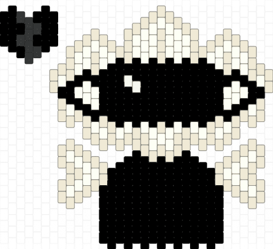 Marcus Weirdcore - black, brokenheart, character, chibi, cute, eyeball, flower, oc, weirdcore, white