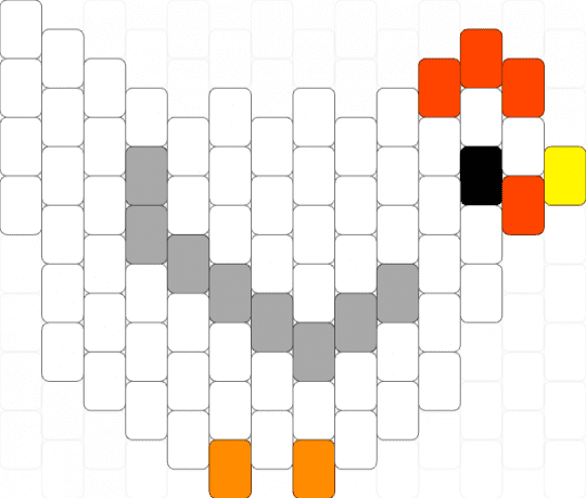 white chicken remix - beige, red, white
