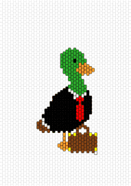 buisness duck - duck,suit,bird,animal,briefcase,costume,funny,green,black
