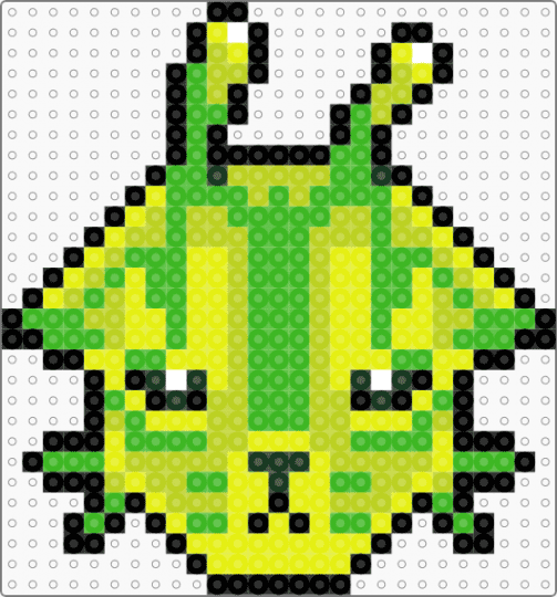 Sad Glorp Alien Cat - alien, alien cat, cat, character, gleep glorp, glorp, green, head, meme, yellow