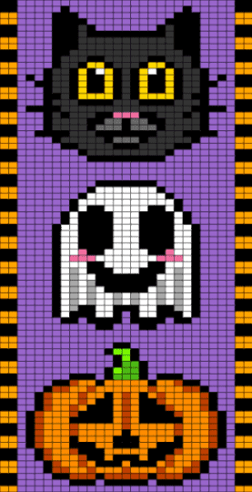 Happy Spooky Season - cat, ghost, halloween, orange, pumpkin, purple, spooky