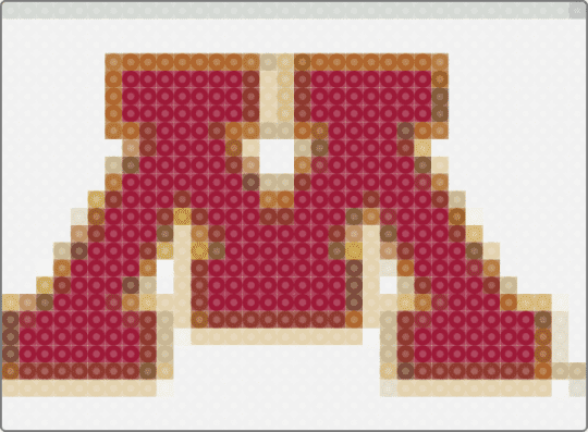 UofM - beige, red, white