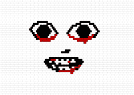 Dollchan face - ahenobarbus henocied,meme,creepy,spooky,blood,face,eyes,black,white