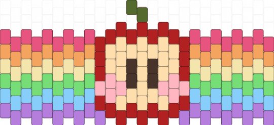 Cute apple - beige, colorful, light blue, pink, teal