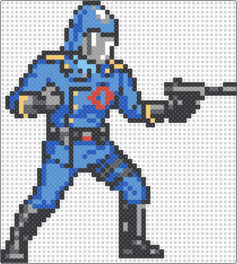 Cobra Commander - black, blue, gray, light blue