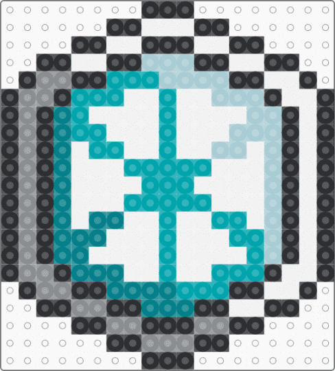 Johto Glacier Badge - gaming, gym badge, johto, pokemon, teal