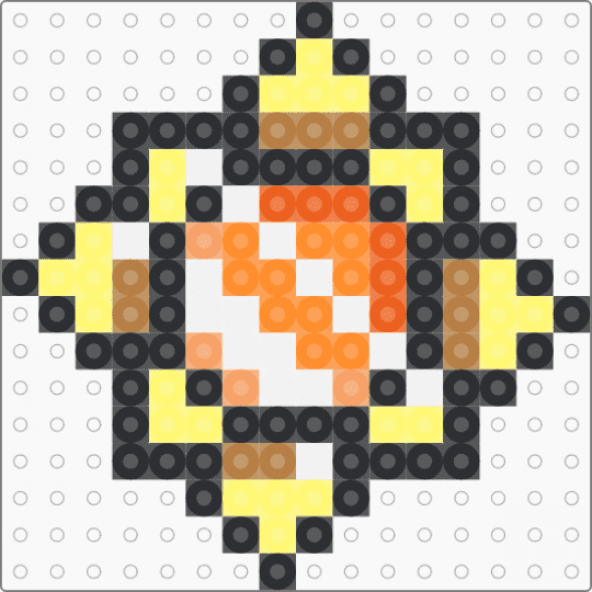 Kanto Thunder Badge Version 2 - gaming, gym badge, johto, orange, pokemon, yellow