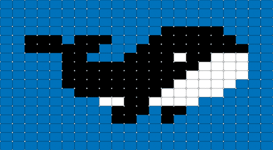 whale - blue