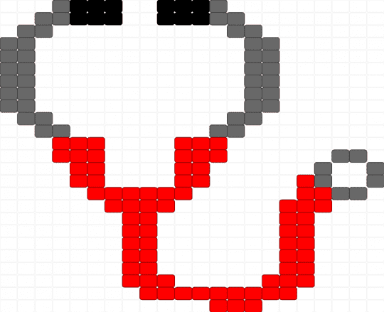 stethoscope - gray, red