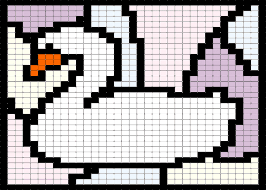 swan - pink, white