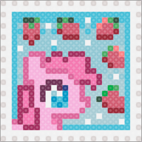Pinkie pie with strawberries - light blue, pink