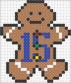 gingerbread man for 15th dec - gingerbread man,cookie,15,number,christmas,festive,brown,blue