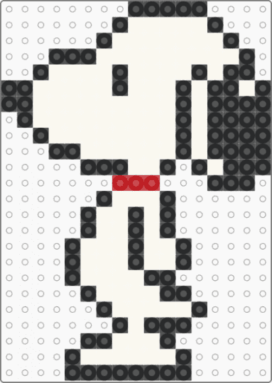 Snoopy side profile - white