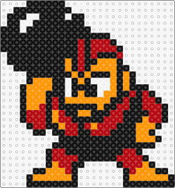 Bombman - Megaman I - bombman,megaman,video game,character,retro,classic,nintendo,red,black,orange