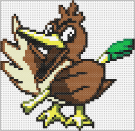 Farfetch'd - Pokemon Picross GBC - farfetched,pokemon,character,gaming,bird,leek,brown,yellow