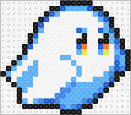 Ghost Kirby - ghost,kirby,cute,spooky,character,video game,halloween,nintendo,white,blue