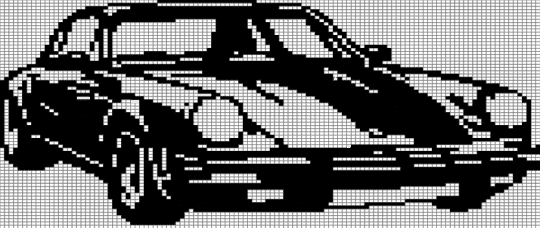 Porsche Tapestry - black, white