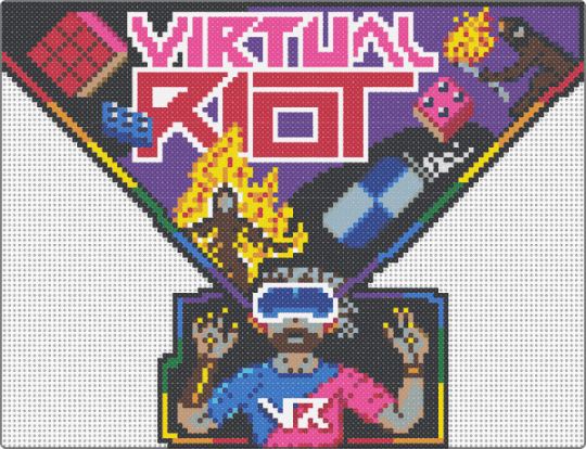Mega Virtual Riot - brown, burning out, colorful, dubstep, edm, energy drink, logo, purple, red, simulation, throwback, virtual riot