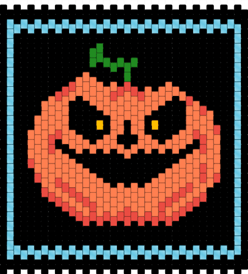 Spooky Evil Pumpkin - black, cute, evil, halloween, holiday, jackolantern, light blue, orange, pumpkin, spooky