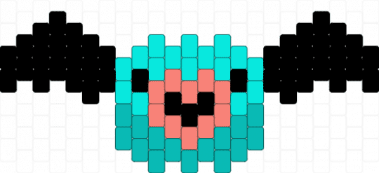 woobat pokemon - light blue, teal