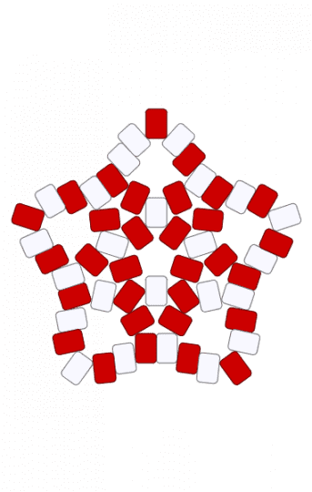 candy cane - red, white