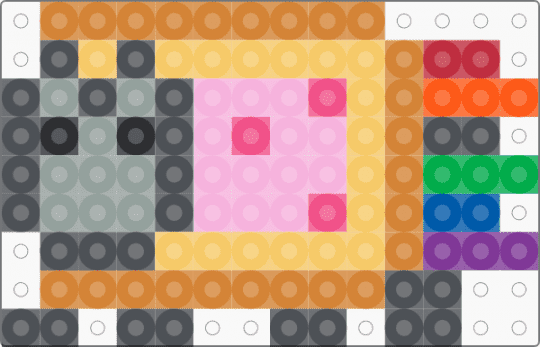 Mini mini nyan - gray, orange, pink, yellow