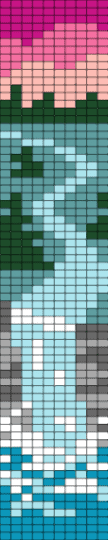 Waterfall - light blue, teal