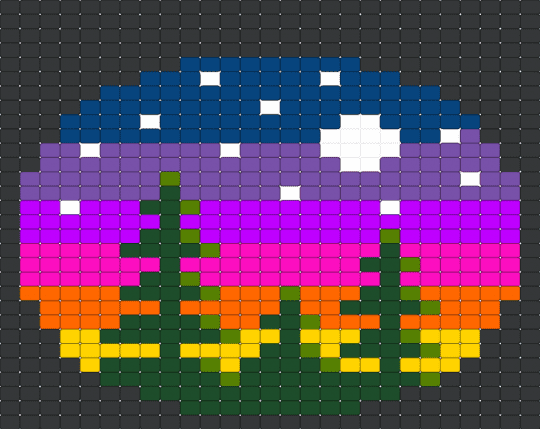 Forest - black, blue, pink, purple