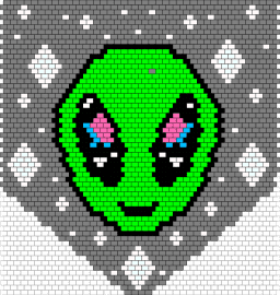 Galaxy alien banner - alien,space,extraterrestrial,banner,cute,smile,eyes,green,gray