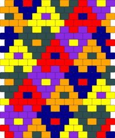 Rainbow hearts - hearts,geometric,panel,colorful,trippy,red,yellow,orange