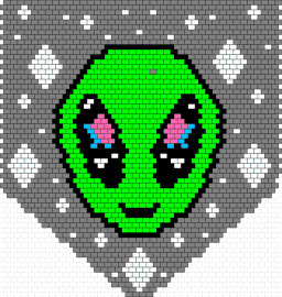 Galaxy alien banner - alien,space,extraterrestrial,banner,cute,smile,eyes,green,gray