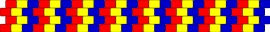 1 FAME Kandi Autism Bracelet Pattern - autism,colorful,stripes,bracelet,cuff,yellow,blue,red
