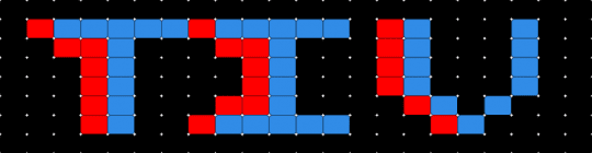 TIV - black, cotdtypography, light blue, red