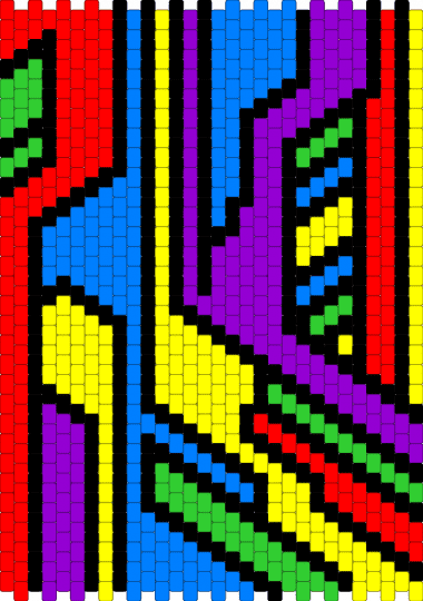 Color pattern - abstract, banner, blue, colorful, panel, purple, random, red, tapestry, yellow