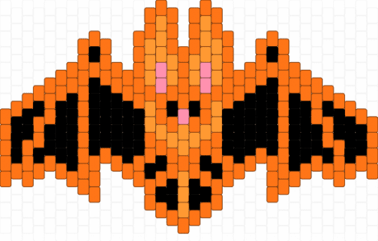 Painted bat 2 - animal, bat, halloween, orange, spooky