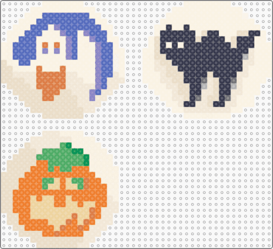 Halloween Cookie Patterns - cat, colorful, cute, ghost, halloween, orange, pumpkin, purple, white