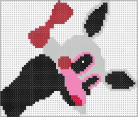 Mangle Wall Piece, layered teeth - mangle,fnaf,five nights at freddys,character,horror,video game,black,red,pink,gray