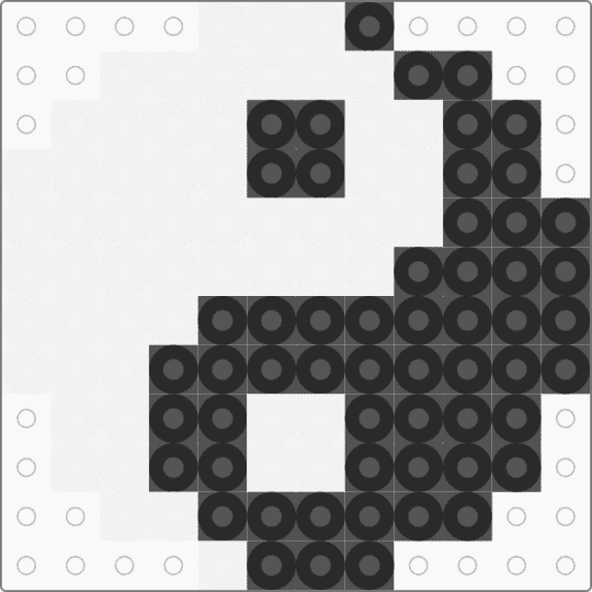 Simple Ying-Yang - black, white