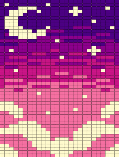 Stars and clouds - pink