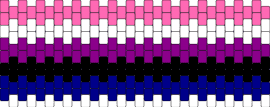 Genderfluid‼️ - genderfluid,pride,horizontal,stripes,cuff,pink,purple,blue