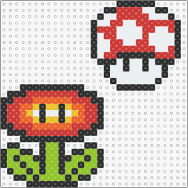 Mario Powerups - mario,nintendo,mushroom,flower,video games