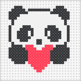 Panda - panda,heart,love,cute,animal,bear and white
