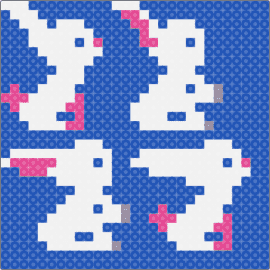 3d bunny 1 - blue