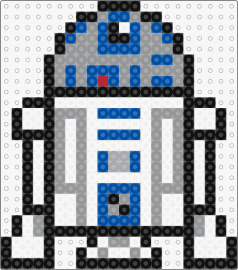 R2D2 - r2d2,droid,star wars,character,robot,scifi,movie,white,gray,blue