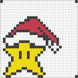 Mario Star Christmas - star,christmas,hat,santa,mario,nintendo,video game,holiday,yellow,red