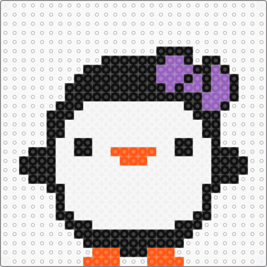 cute pinguin - penguin,bird,white,orange,pink