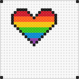 heart - heart,rainbow,love,inclusive,pride,symbol,affection,vibrant,décor,multicolor