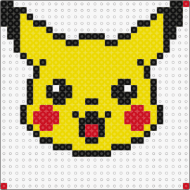 3D Pikachu Fuse Bead Pattern - Kandi Pad | Kandi Patterns, Fuse Bead ...