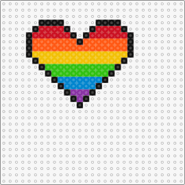 heart - heart,rainbow,love,inclusive,pride,symbol,affection,vibrant,décor,multicolor