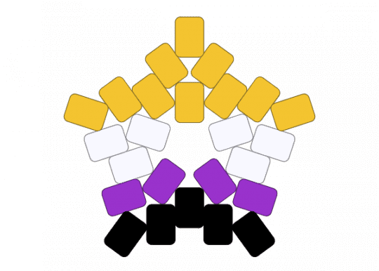 Non-Binary Star - flag, non binary, nonbinary, pride, purple, queer, star, yellow